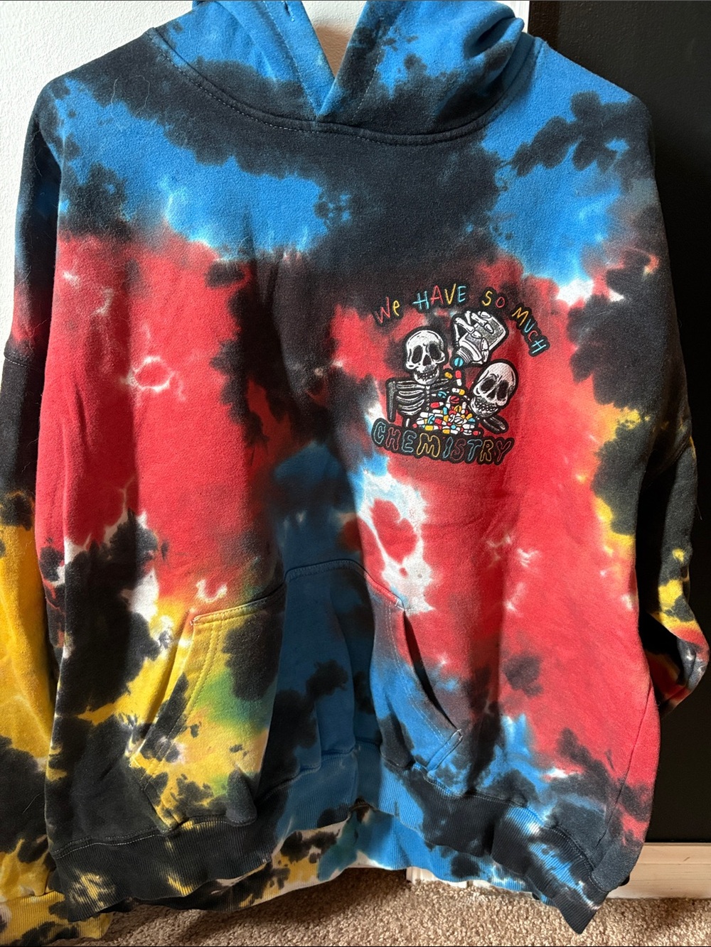 ALF Tie-Dye Hoodie with 'We Have So Much Chemistry' Graphic